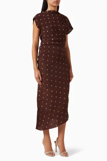 فستان ديزيريه بطيات بليسيه