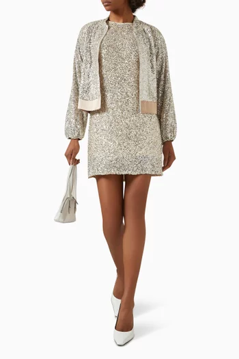 Sequin Bomber Jacket
