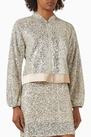Sequin Bomber Jacket