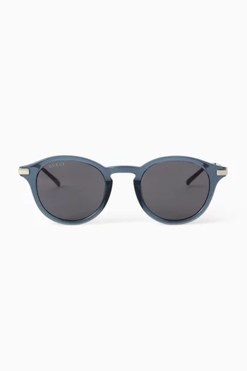 D-Frame Sunglasses in Acetate & Metal