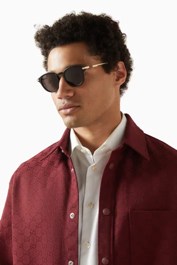 Gucci D-Frame Sunglasses in Acetate & Metal