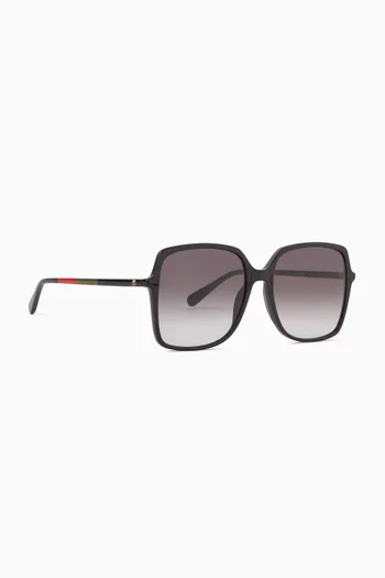 Ultralight Oversized Sunglasses in Acetate