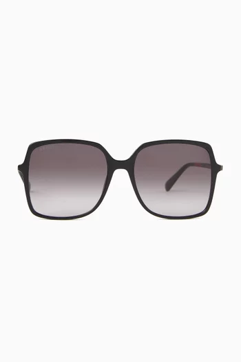 Ultralight Oversized Sunglasses in Acetate