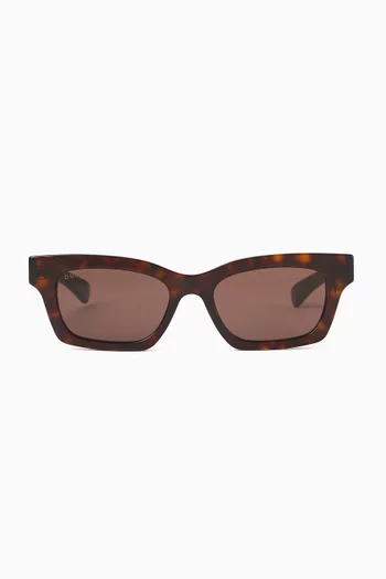 Lacquered Square Sunglasses in Recycled Acetate