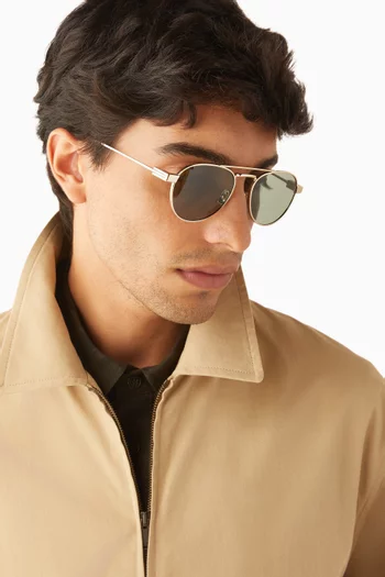 SL 708 Aviator Sunglasses in Metal
