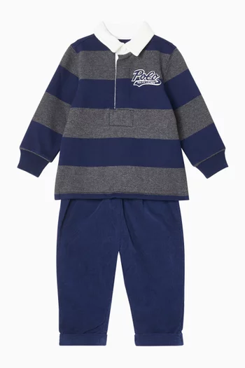 Elasticated-waist Pants in Corduroy