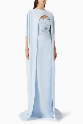 طقم كاب وفستان بتطريزات