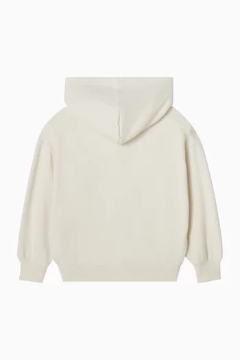 كنزة بغطاء رأس مزينة بدب بولو قطن