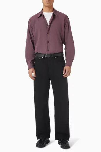 تي شيرت بقصة مربعة قطن جيرسيه