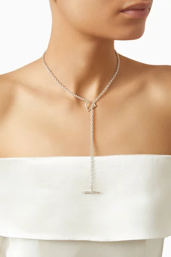 Quartz Toggle Necklace in Sterling Silver