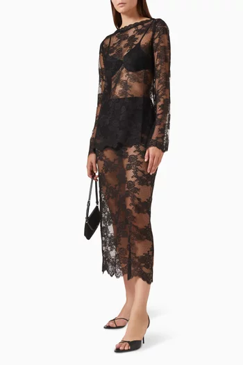 بلوزة ليني دانتيل شفاف