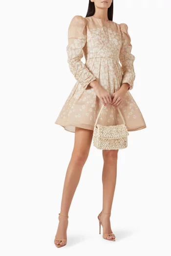 Leoni Mini Dress in Silk-blend