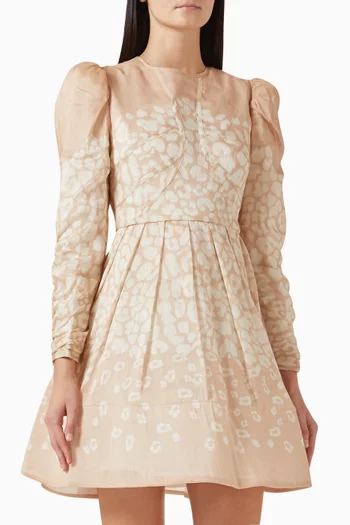 Leoni Mini Dress in Silk-blend