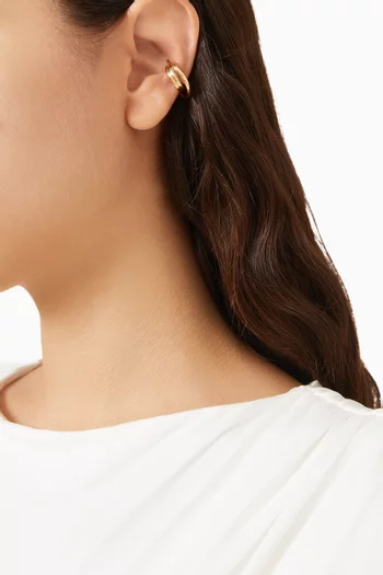 قرط منفرد لوم يحيط بالأذن فضة إسترلينية مطلية ذهب عيار 14