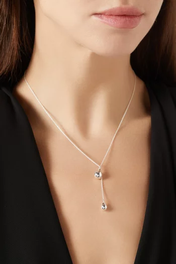 Stilla Lariat Necklace in Sterling Silver