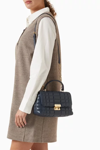 Medium Tribeca Satchel in Quilted Leather