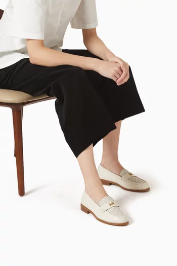 حذاء سهل الارتداء ليكس بشعار الماركة جلد