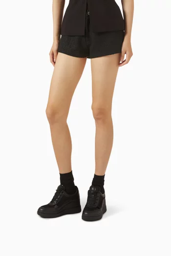 Emmy 70 Wedge Sneakers in Mesh & Leather