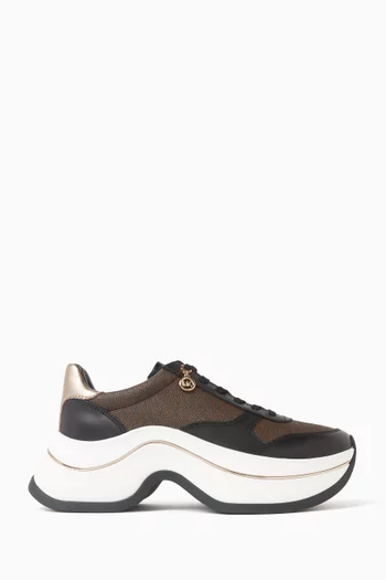 Arla Platform Sneakers in Logo Canvas