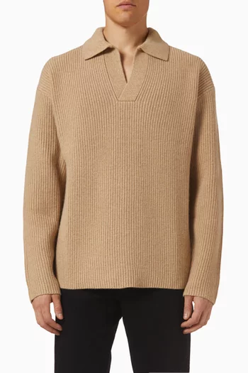 Ribbed Sweater in Wool-blend