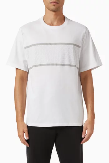 Signature Logo Striped T-shirt in Cotton