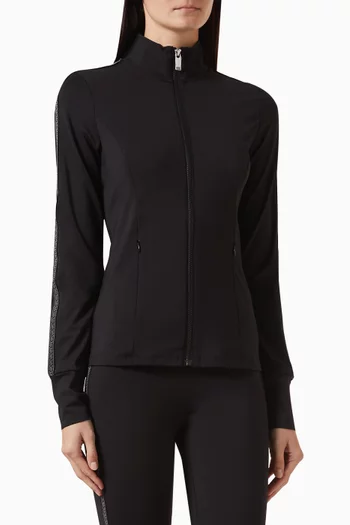 Logo-tape Zip Jacket