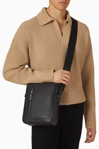 Hudson Flight Bag in Pebbled Leather