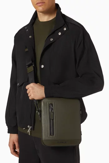 Hudson Flight Bag in Pebbled Leather