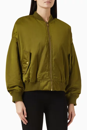 Ciré Bomber Jacket in Satin