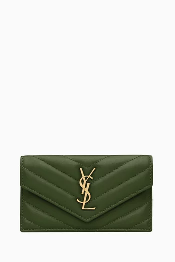 حافظة بطاقات كاساندر فراجمنتس بغطاء قلاب جلد ماعز مبطن