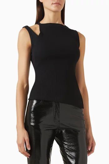 بلوزة اوبليك ناينتينز بتصميم مضلع مزيج قطن