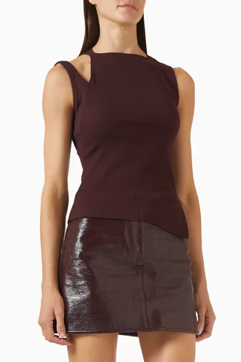 بلوزة اوبليك ناينتينز بتصميم مضلع مزيج قطن