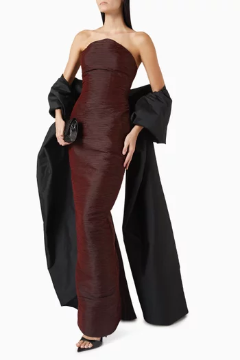 طقم شال وفستان بلا حمالات