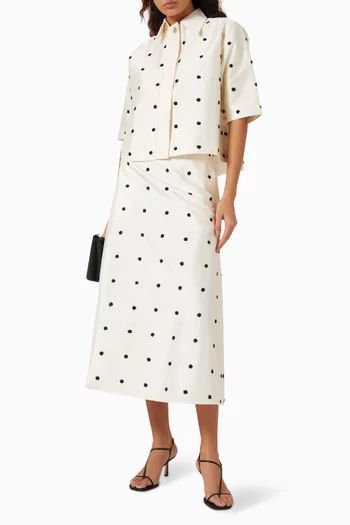 تنورة دافني بنقشة منقطة