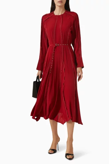 Rasberry Belted Dress