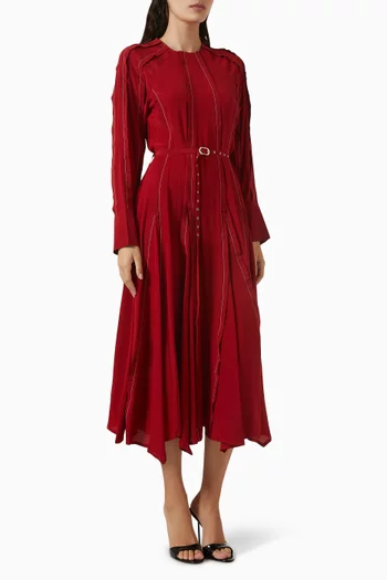 Rasberry Belted Dress