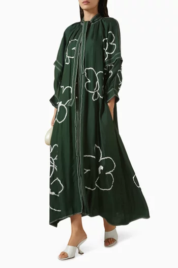 Zahara Floral-embroidered Dress