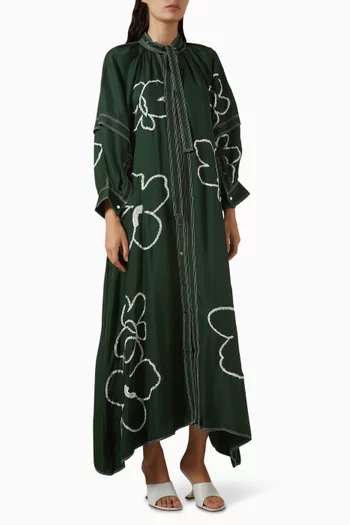 Zahara Floral-embroidered Dress