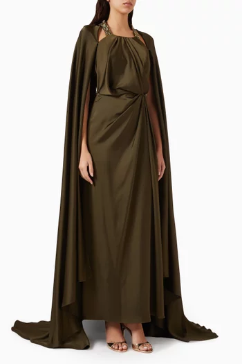 Rivoli Gown in Satin & Crepe