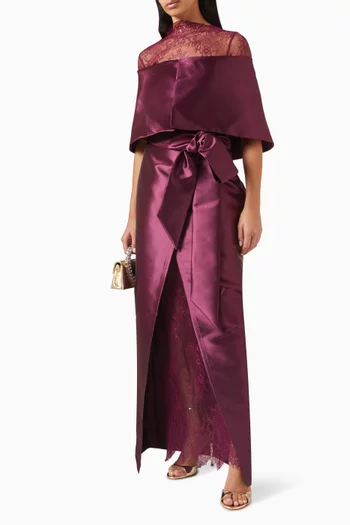 فستان أغنيس ستان ودانتيل