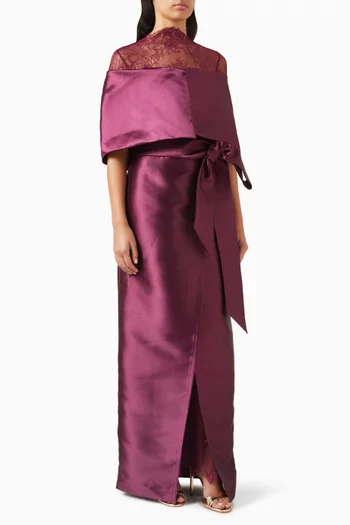 فستان أغنيس ستان ودانتيل