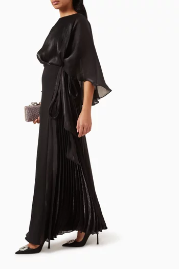 Flow Cape-style Maxi Dress in Chiffon-blend