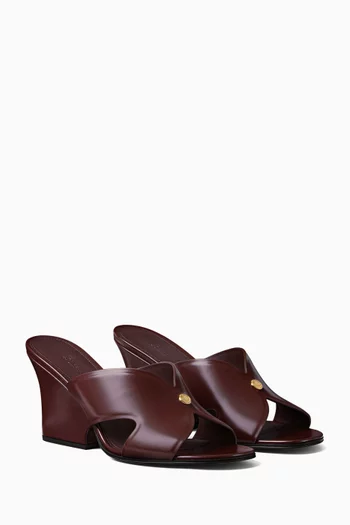 Vera 80 Mule Sandals in Glazed Calfskin
