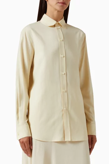 Thea Penny Collar Shirt in Silk