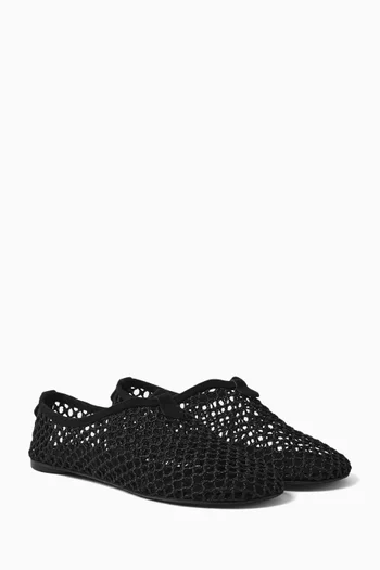 Floaty Flat Loafers in Microfibre Mesh