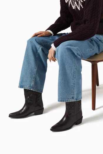 Rue Western Boots in Leather
