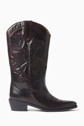 Rue Western Boots in Leather