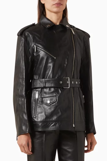 Oversized Jacket in Leather