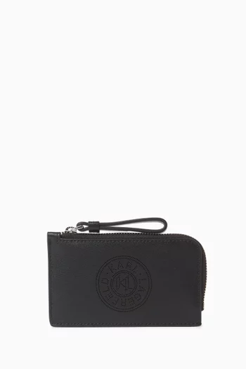 حافظة بطاقات كيه/سيركل بسحّاب جلد