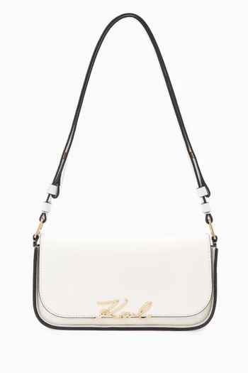 K/Signature Two-way Crossbody Bag in Leather